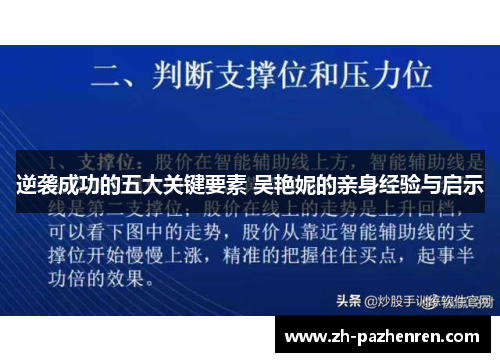 逆袭成功的五大关键要素 吴艳妮的亲身经验与启示 逆袭成功的五大关键要素 吴艳妮的亲身经验与启示
